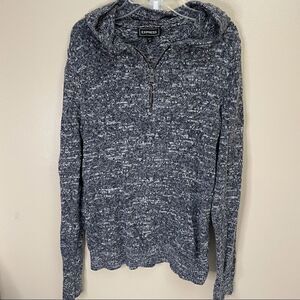 Express | hoodie/ quarter zip/ cotton and wool blend